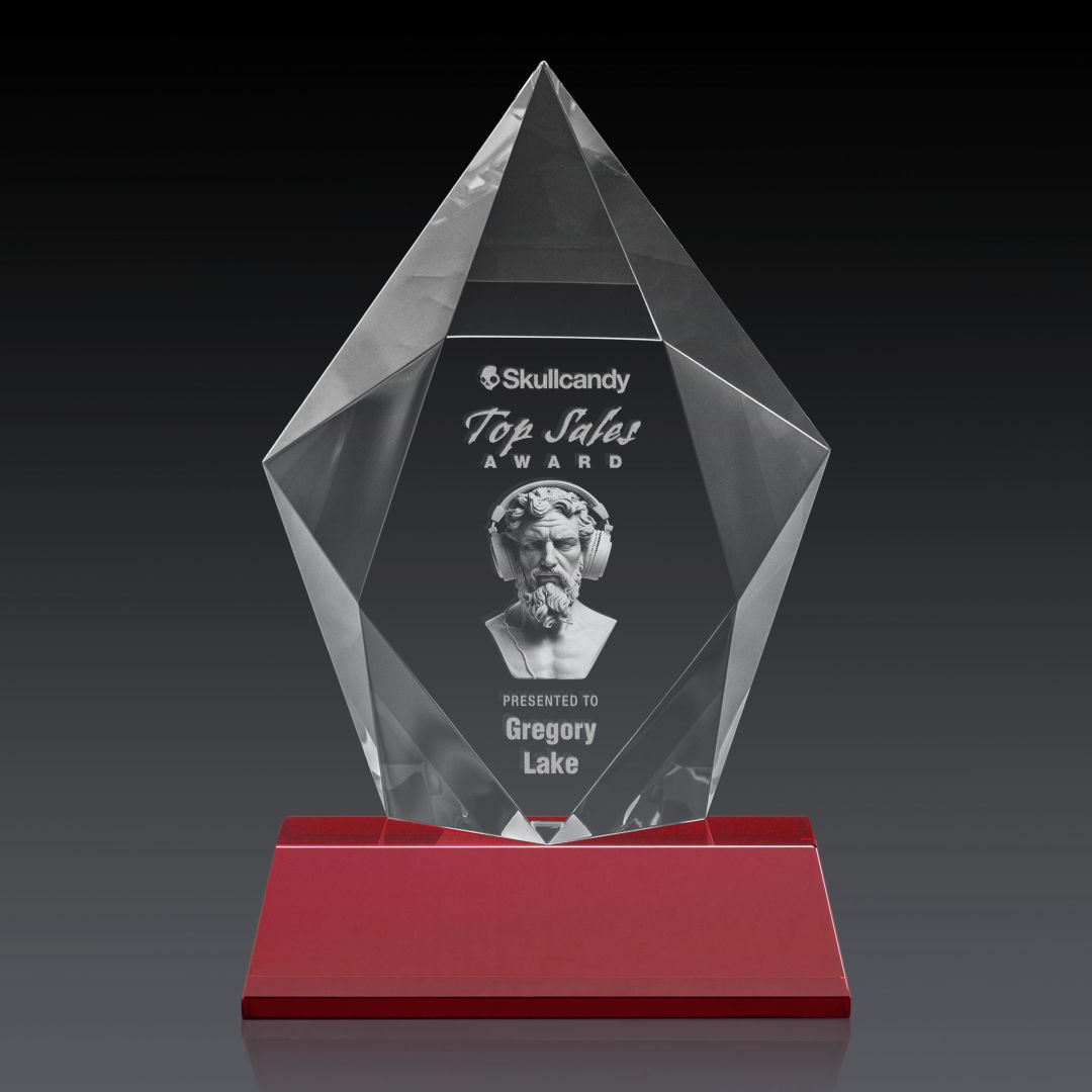 Devron 3D Award on Base - Red 3