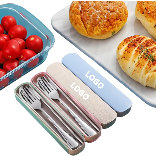 Portable Stainless Steel Cutlery Set with Storage Case 2