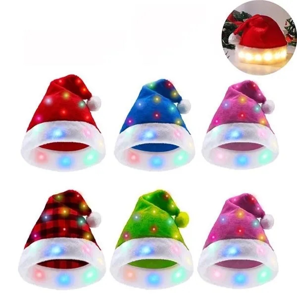 LED Light up Santa Christmas Hat/Cap 1