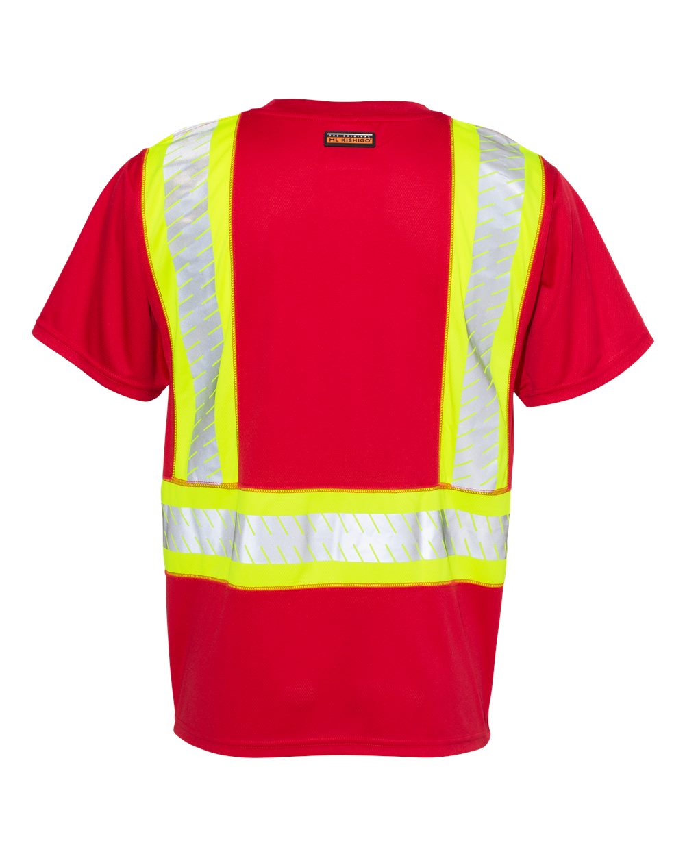 Unisex EV Series® Enhanced Visibility Contrast Pocket T-Shirt - B200-204 2