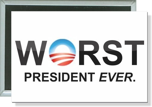 Obama, Worst President Ever, Anti-Obama Button