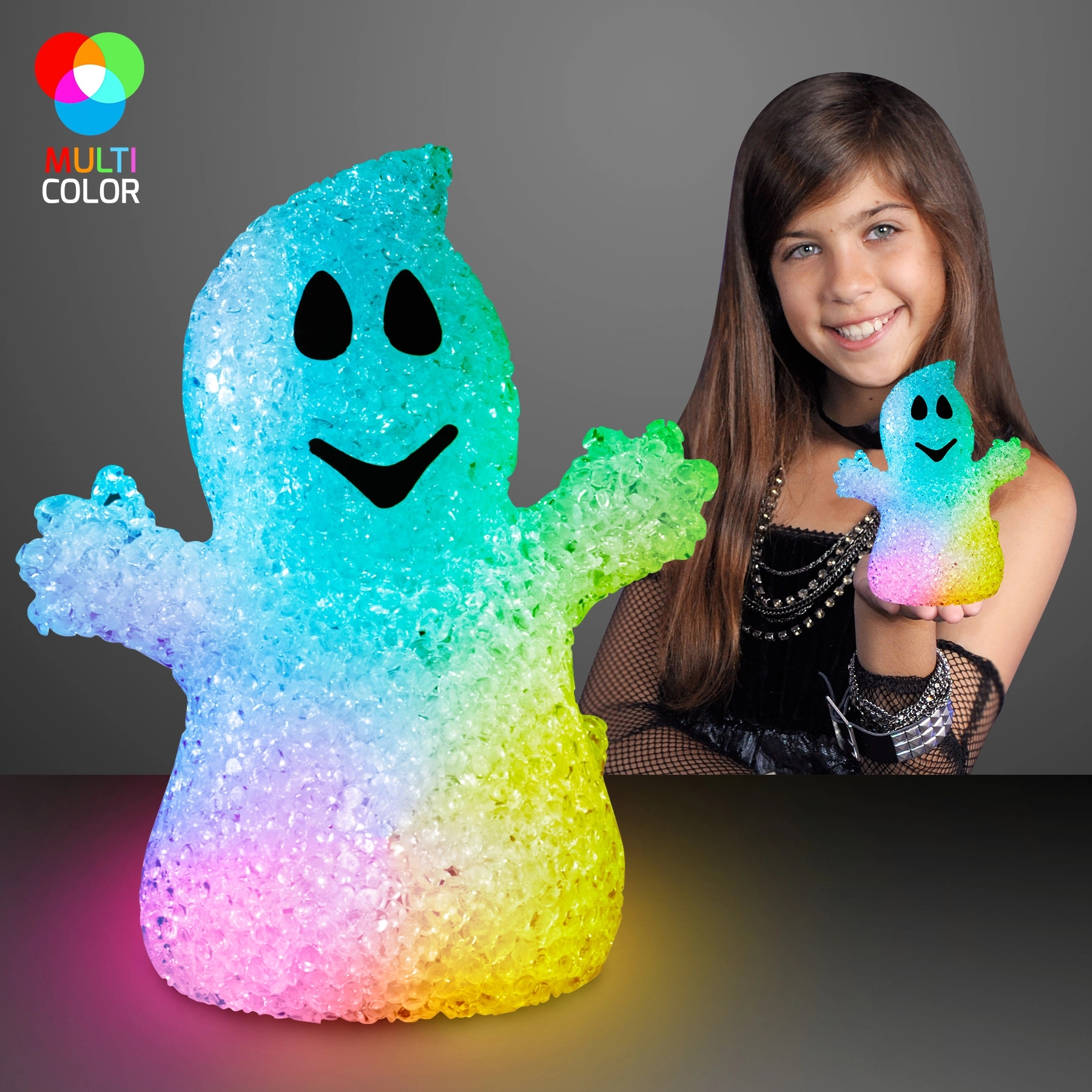 Soft glow Halloween ghosts with color change LEDs 2
