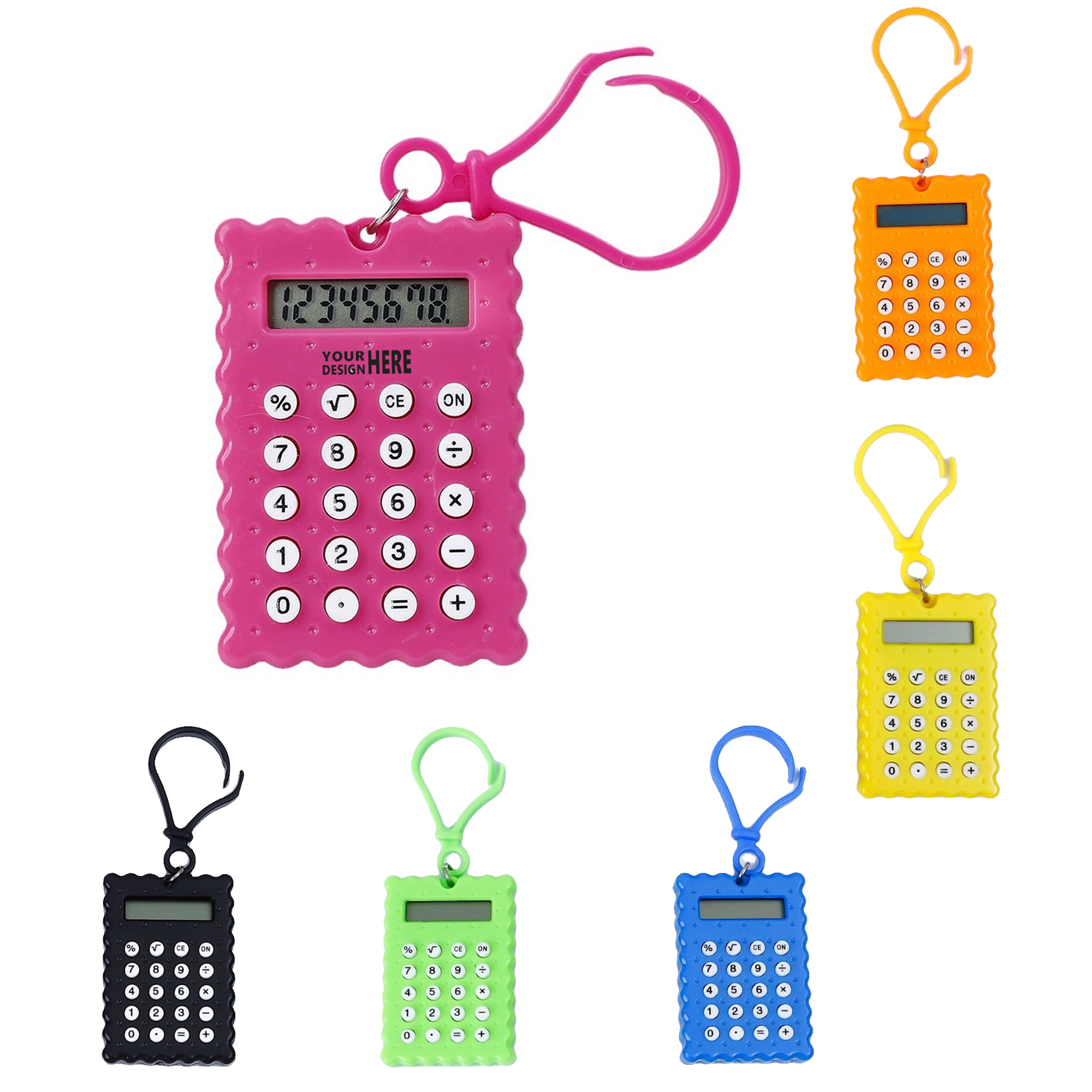 Mini Portable Calculator Keychain Pendant 2