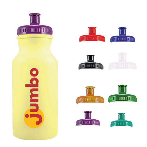 Colored Bike Bottle with Push Spout - 20 oz 5