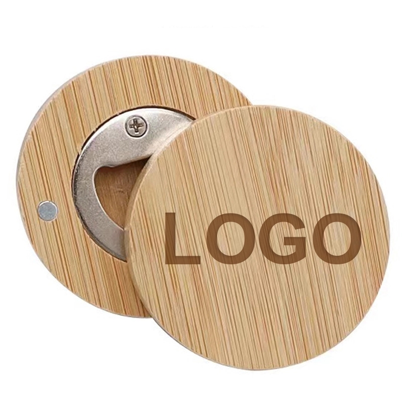 Personalised Bamboo Bottle Opener Fridge Magnet 3