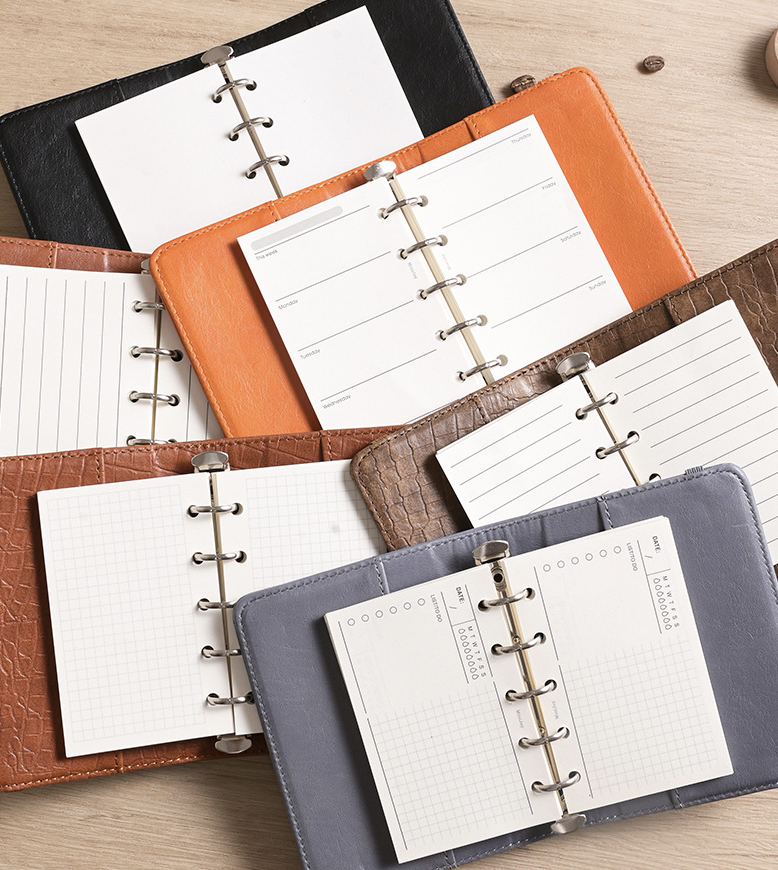 Durable leather binder with D-rings 4