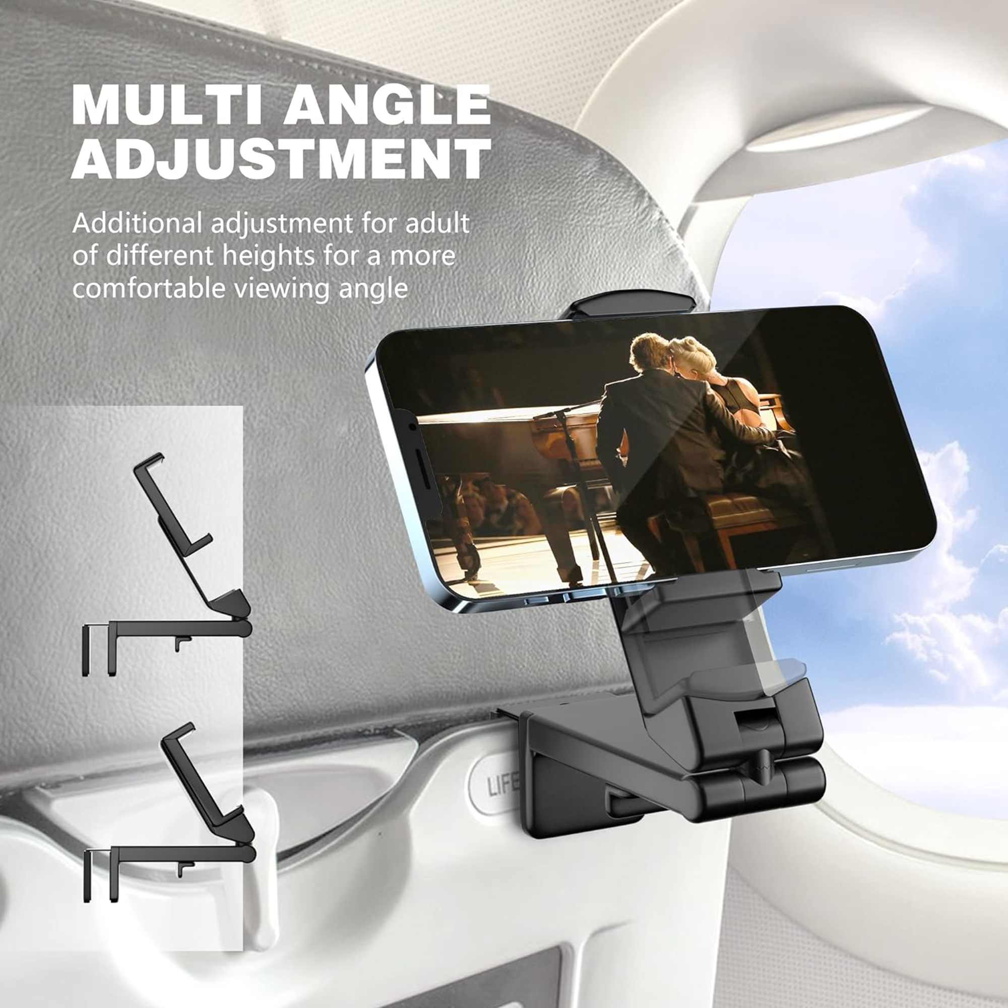 Foldable Phone Holder Mount For In Flight 3