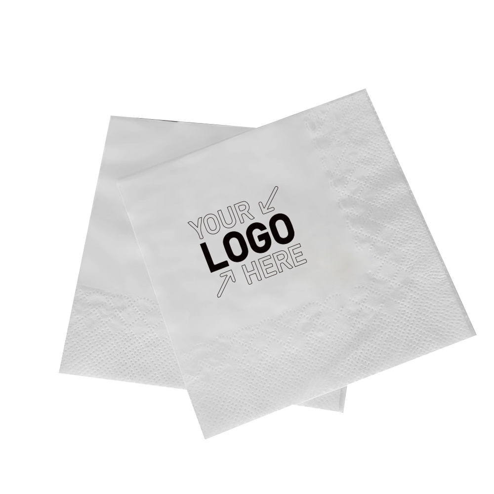 White Beverage Napkins 2