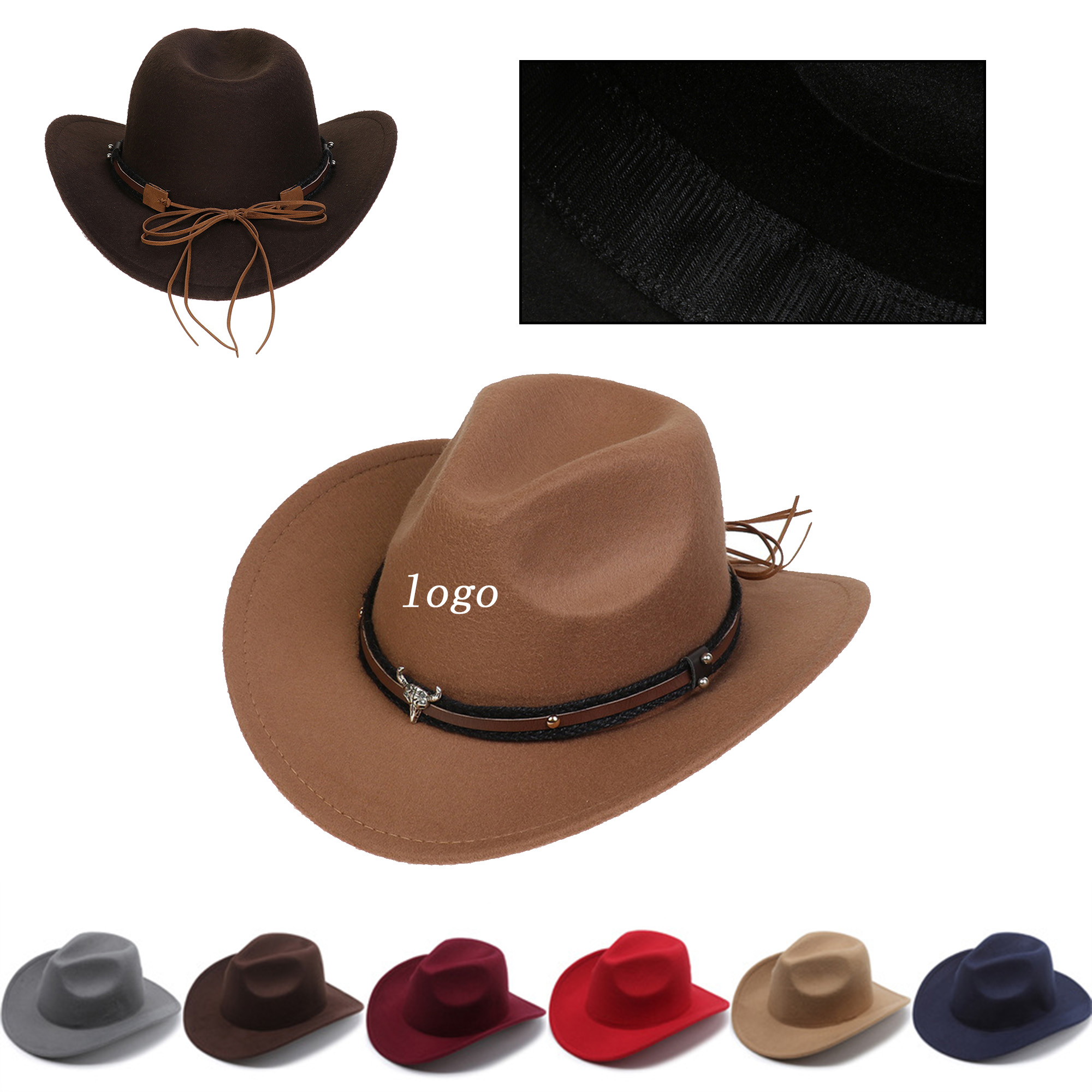 Western Cowboy Brimmed Retro-Style Hat 2
