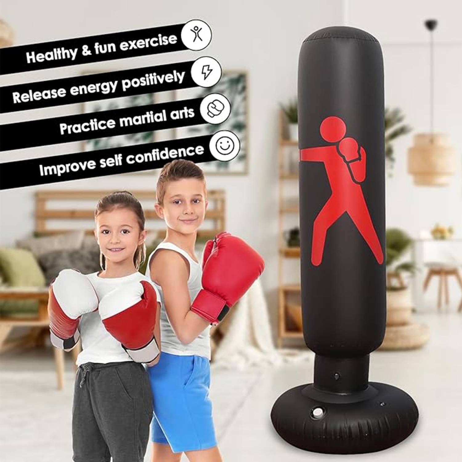 Custom Inflatable Standing Punch Bag Tumbler Boy 6