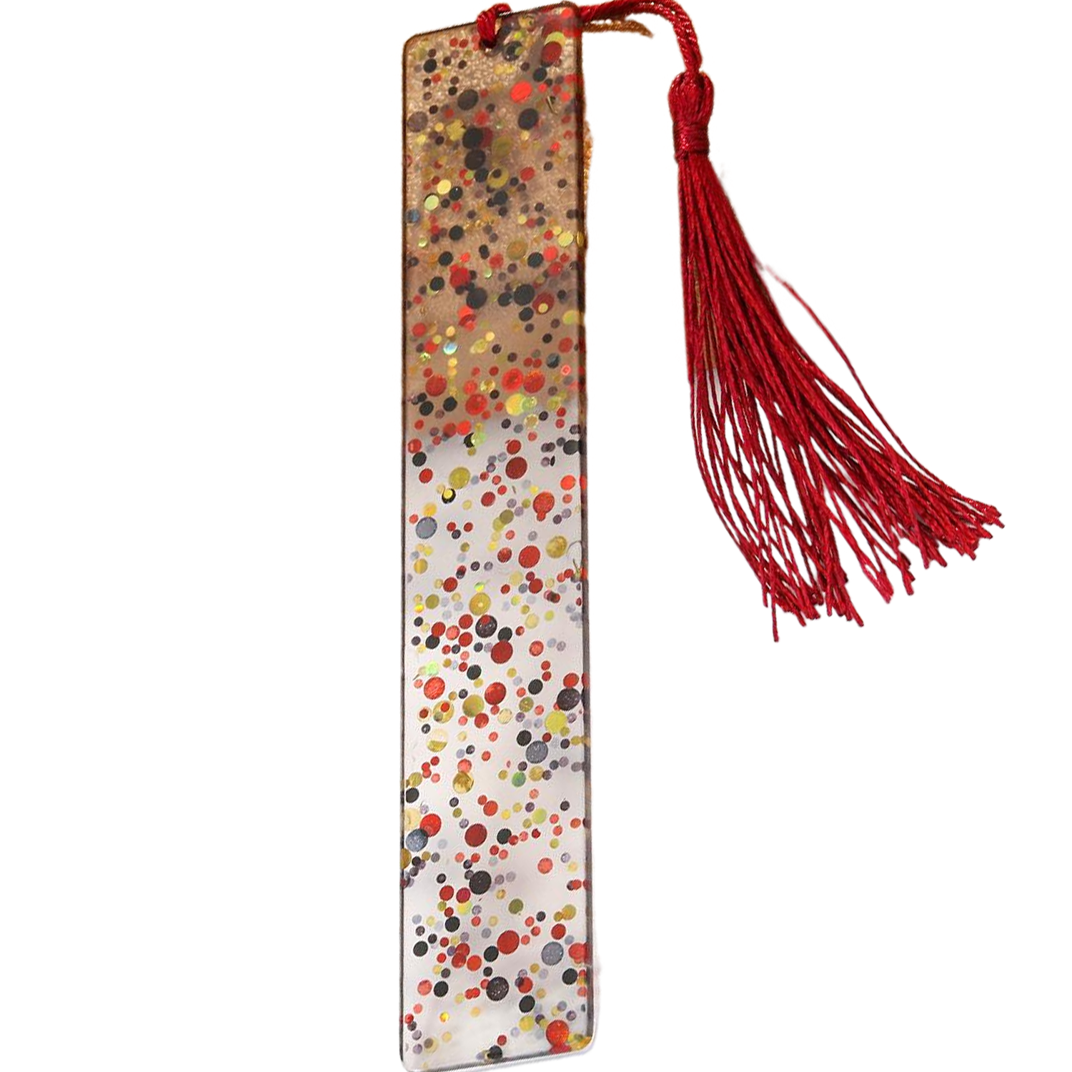 Glitter Rectangle Acrylic Tassel Bookmark 6