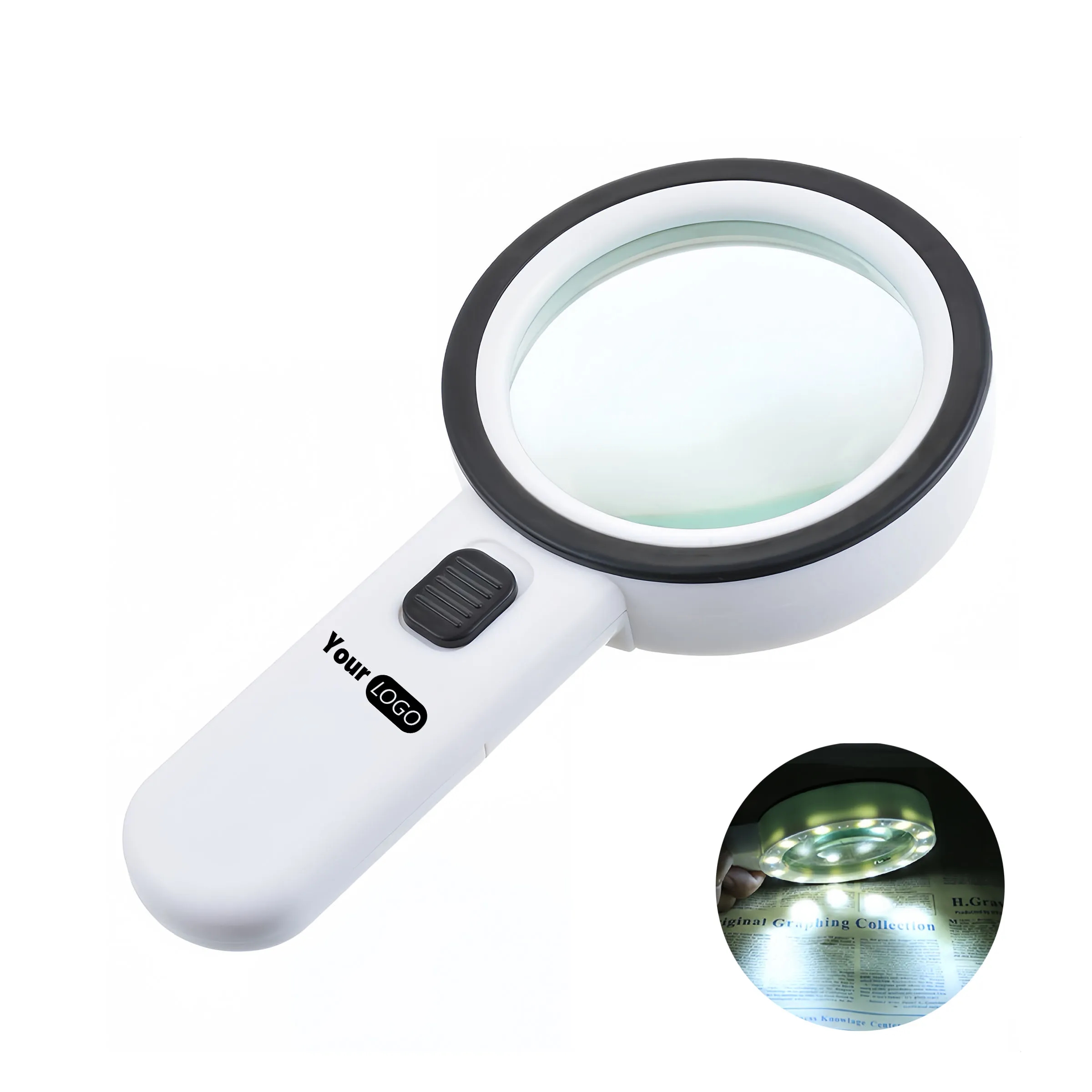 ABS Double Layer Optical Glass Lens With Led Light 5