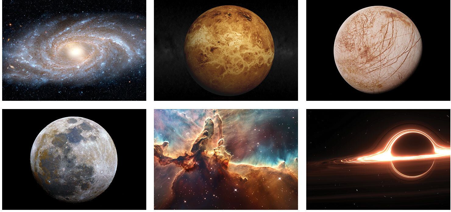 LUXE IMAGES FROM SPACE SPIRAL WALL CALENDAR 20