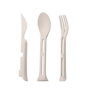 3 In 1 Portable Plastic Utensil Set Knife Fork Spoon 10