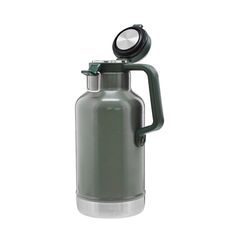 Double Wall Insulated Vacuum Flask With Handle, custom water bottle with logo imprint 3