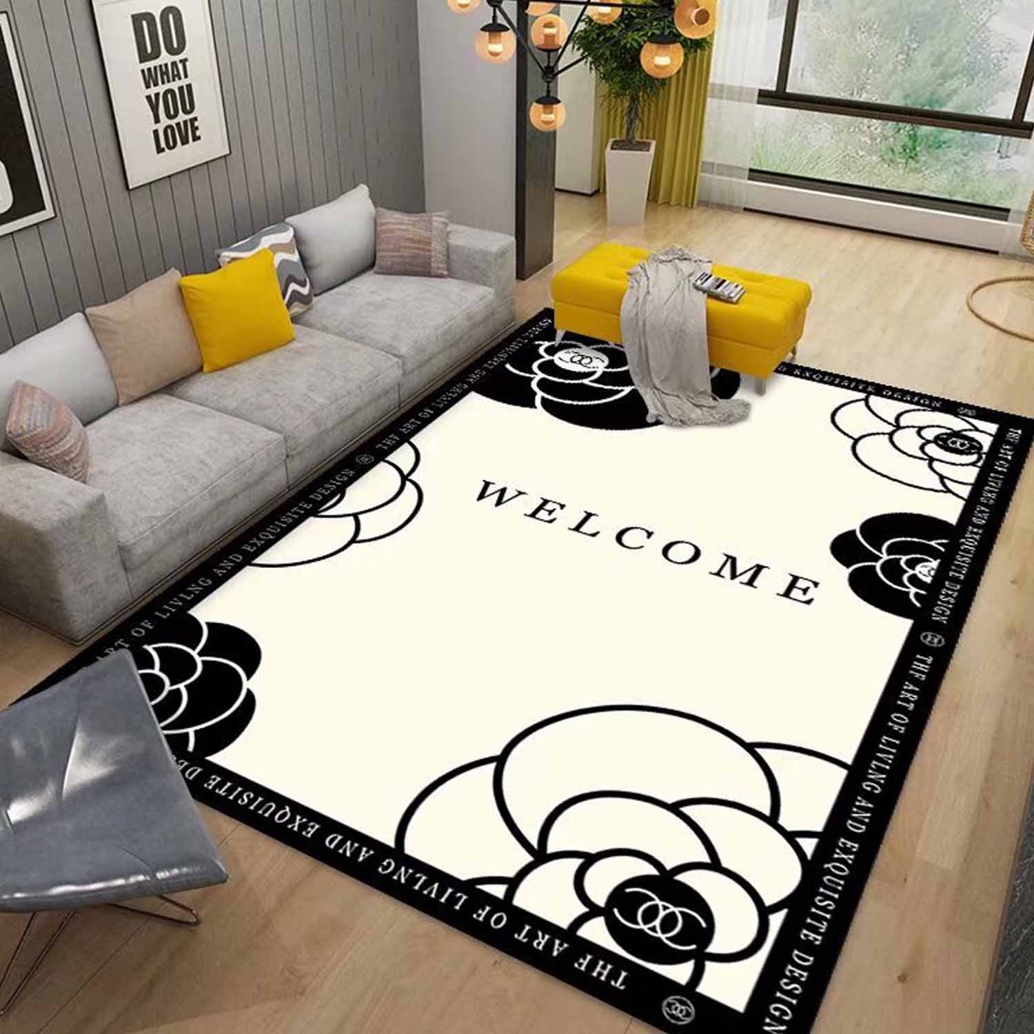 Living room sofa coffee table carpet 4