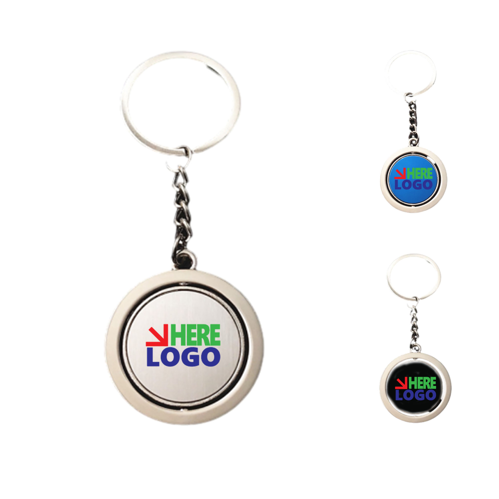 Customized Gift Alloy Rotatable Keychain 1