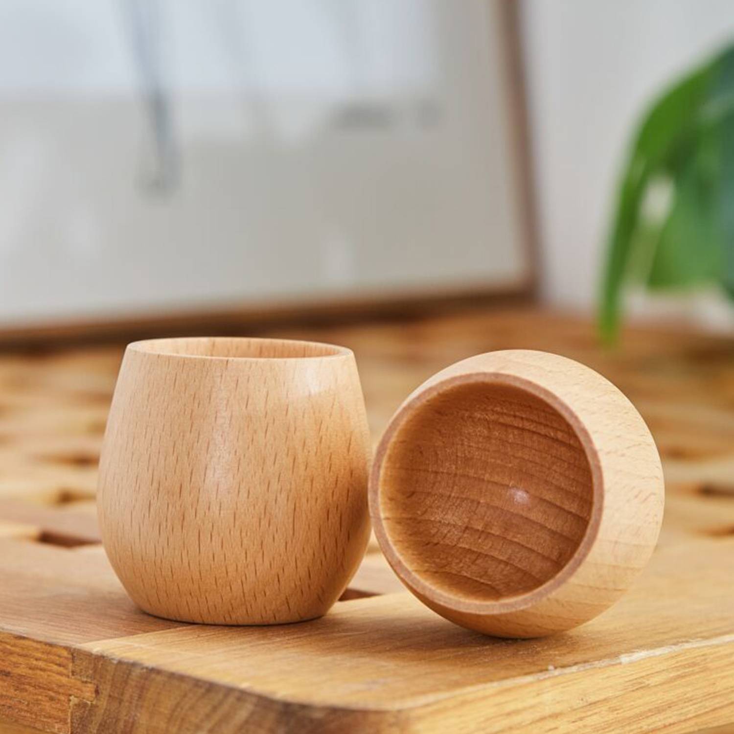 7 Oz Wooden Water Glasses 4