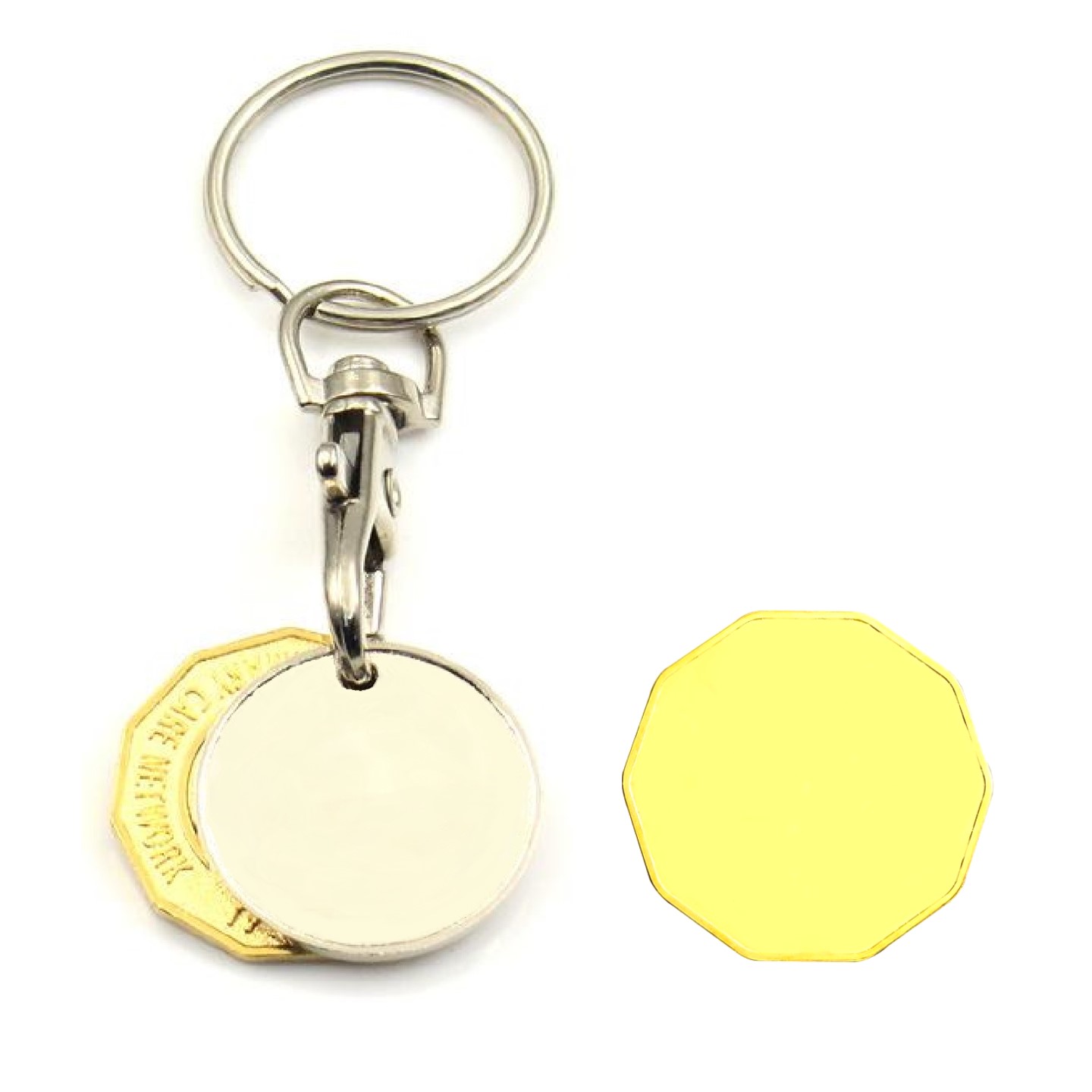 Shopping Cart Coin Keychain Set 3