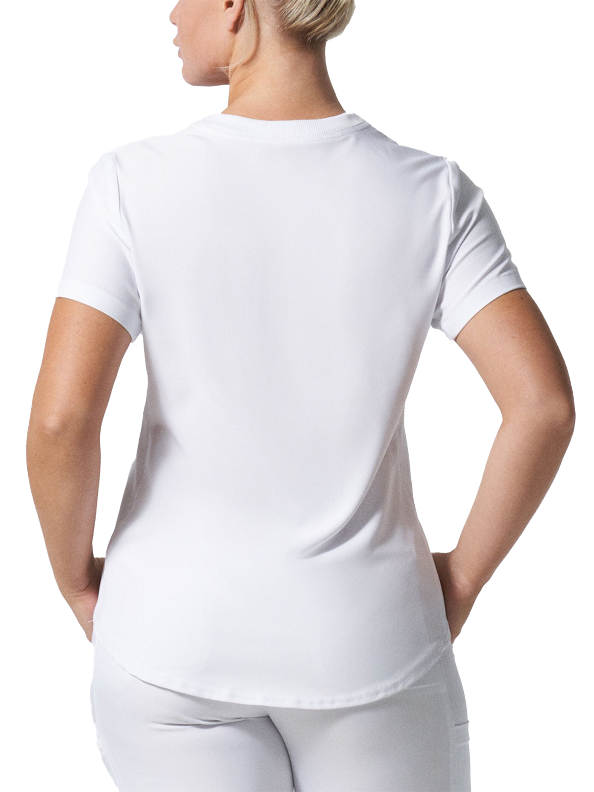 Landau - Forward - Women's Two-Pocket Shirttail Hemline V-Neck Top 5