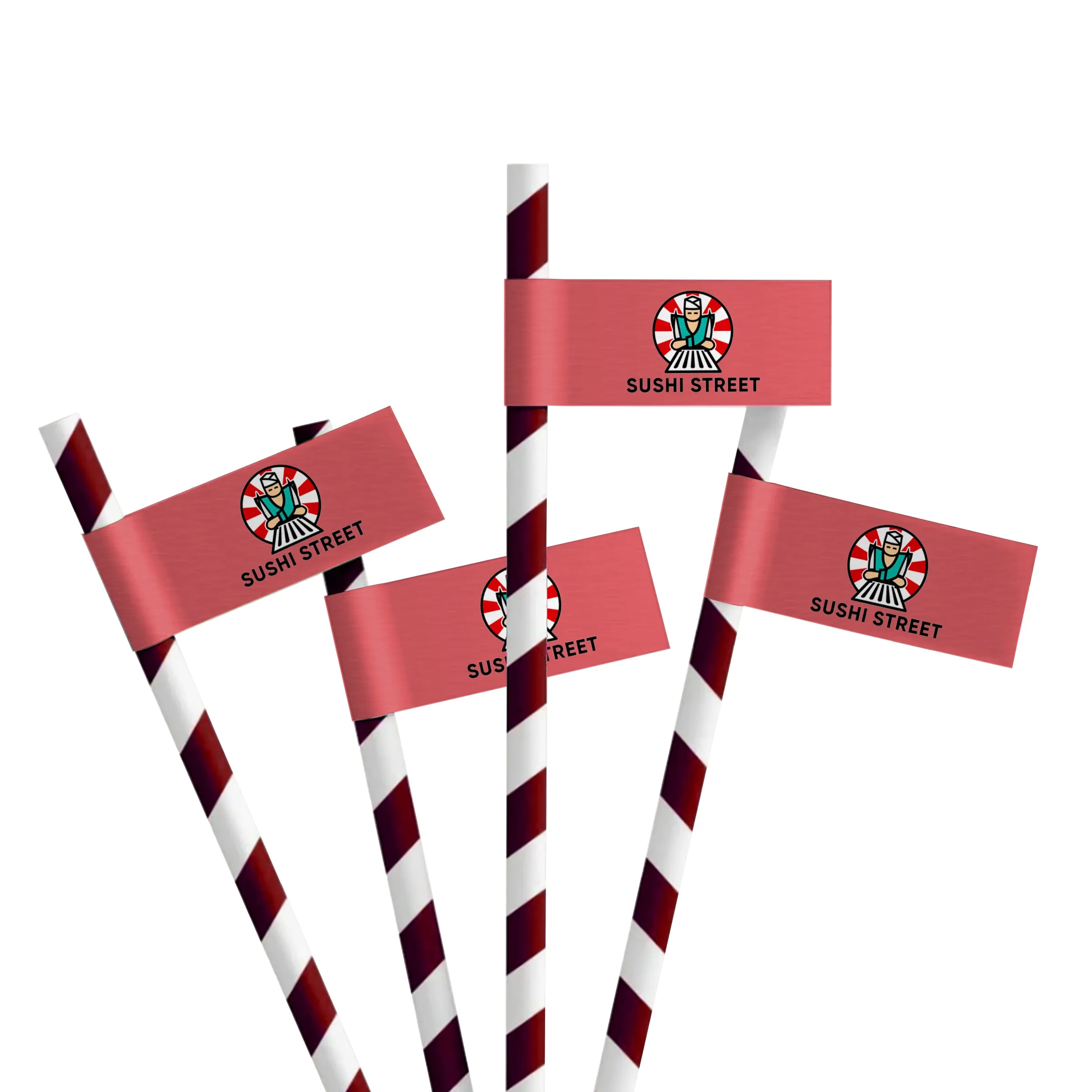 Straw Toothpick Flags Style A - 1.5" x 2.5"