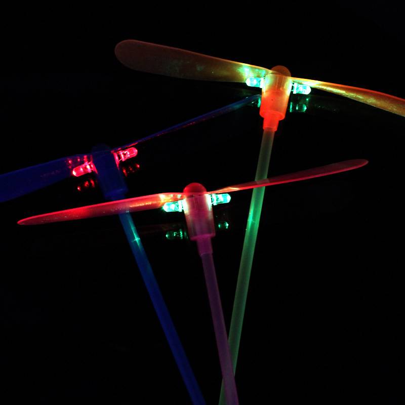 LED Spinning Bamboo Dragonfly Helicopter Toy 8