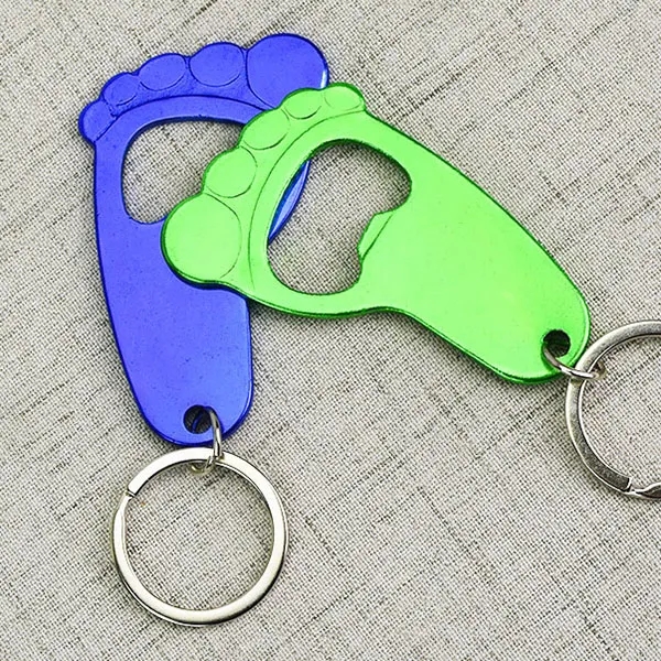 Metal Bottle Opener Keychain - Foot Shaped 3
