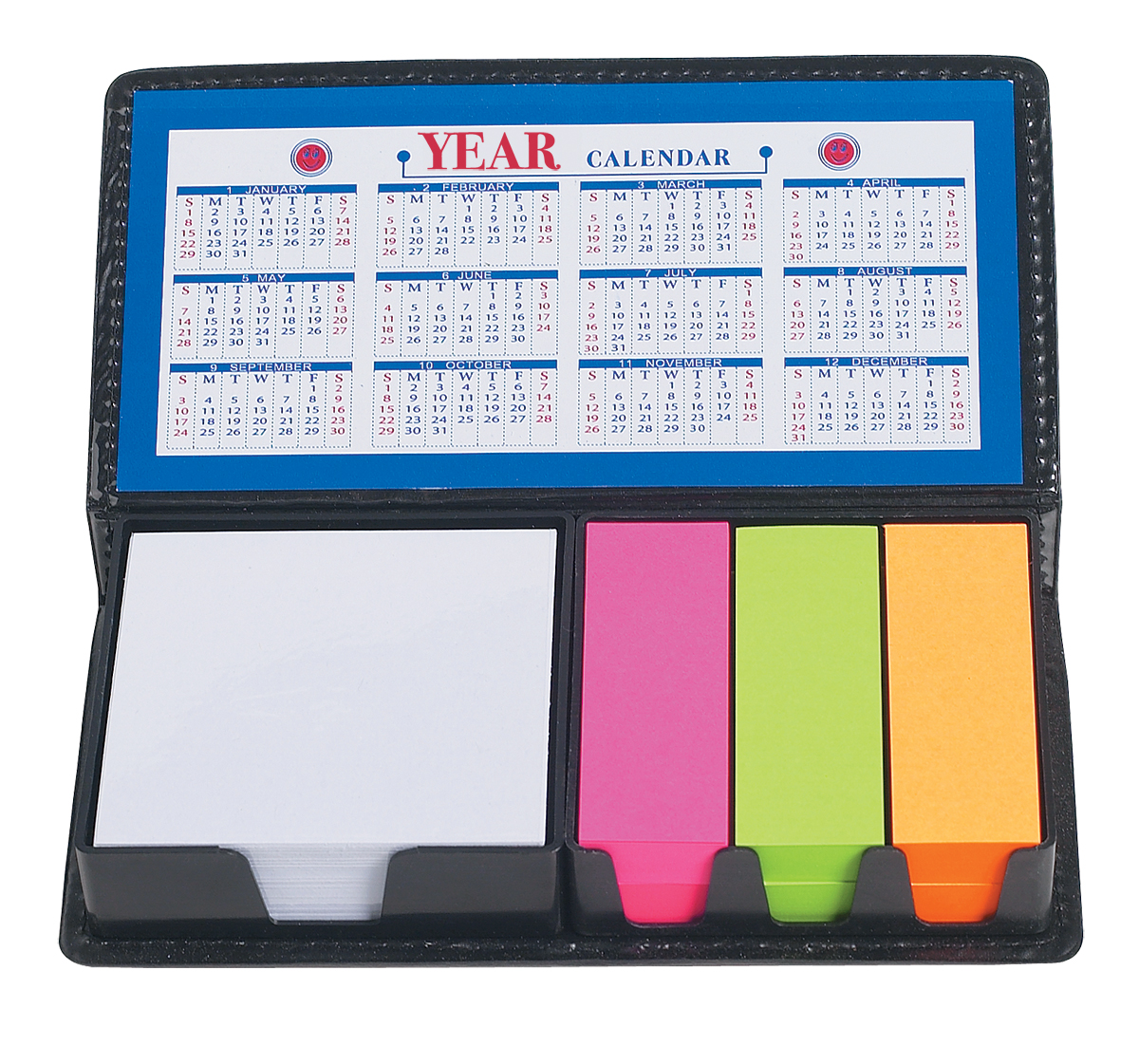 Leather Look Case Of Sticky Notes With Calendar 5