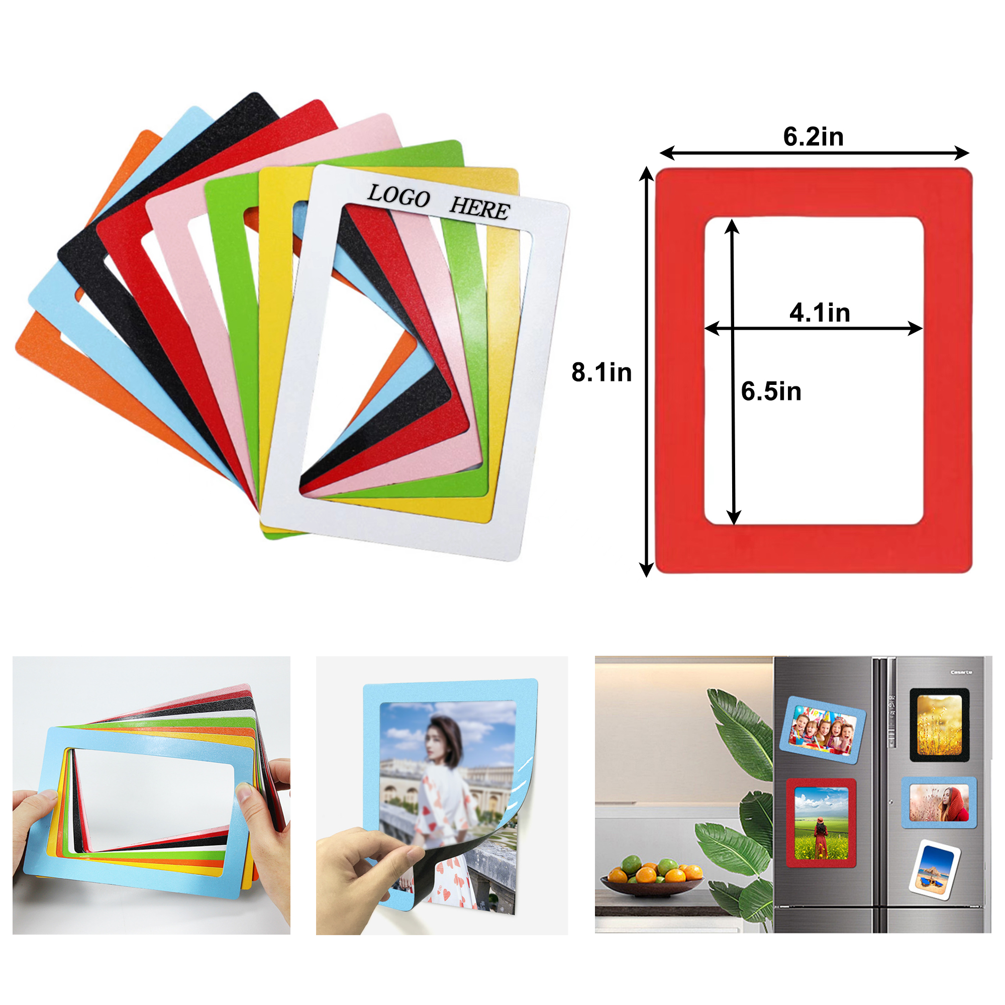 5 x 7 Inch PVC Magnetic Photo Frames 2