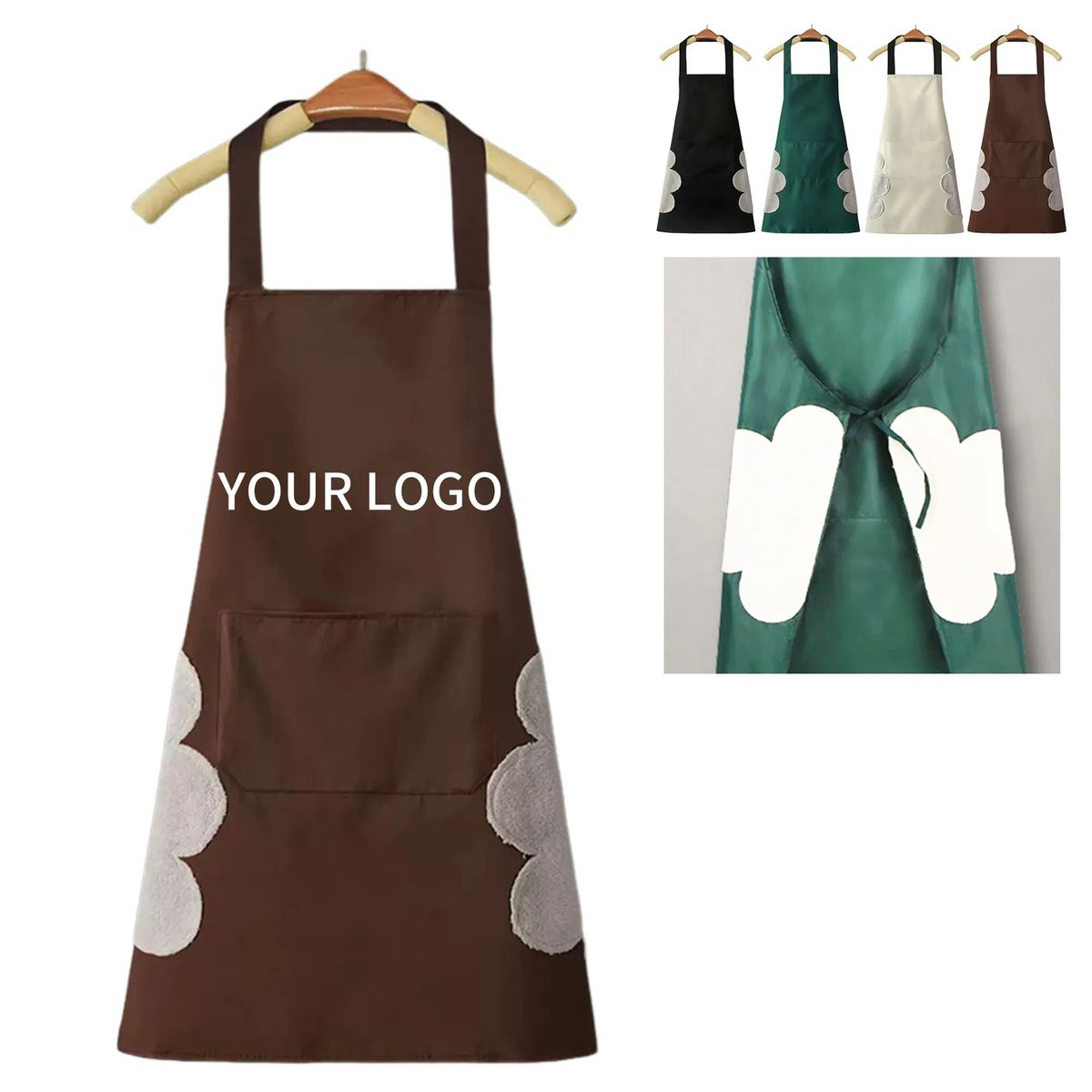 PVC Kitchen Apron with Front Pocket 2