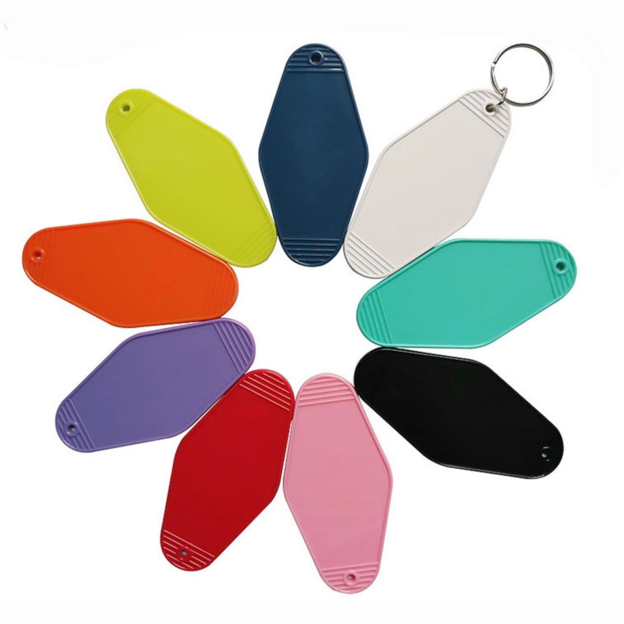 Plastic Key Tag Hotel Luggage Keychain 4
