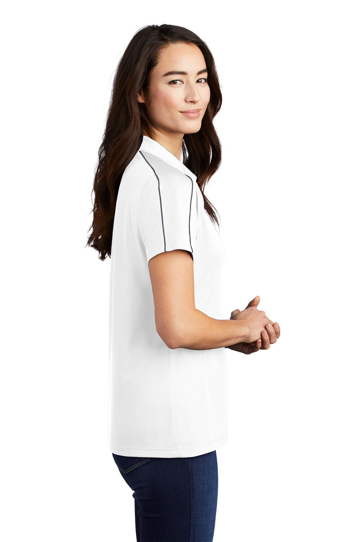 Sport-Tek Women's Micropique Sport-Wick Piped Polo. LST653 20