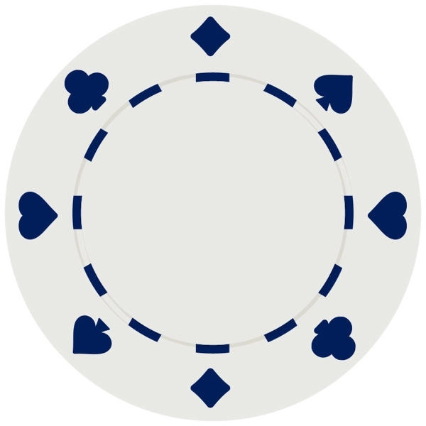Suited Style Poker Chip with 2 Side Imprint (10 Colors) 10