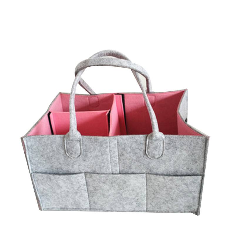 Felt Baby Diaper Caddy Organizer Tote Bag 8