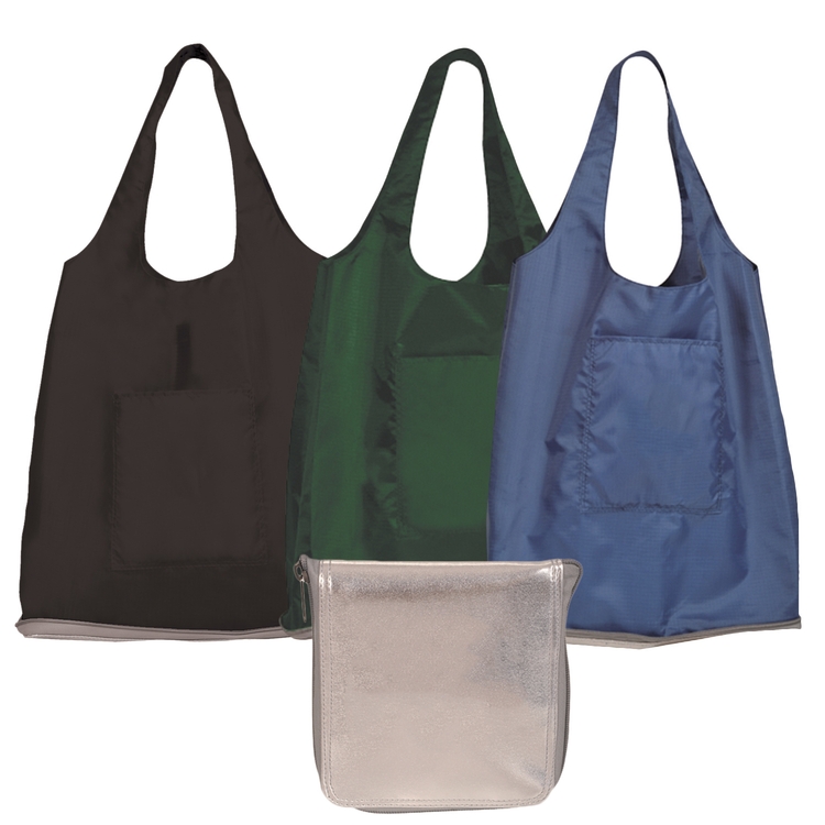 The Silver Wallet Nylon Folding Shopper Tote Bag 1