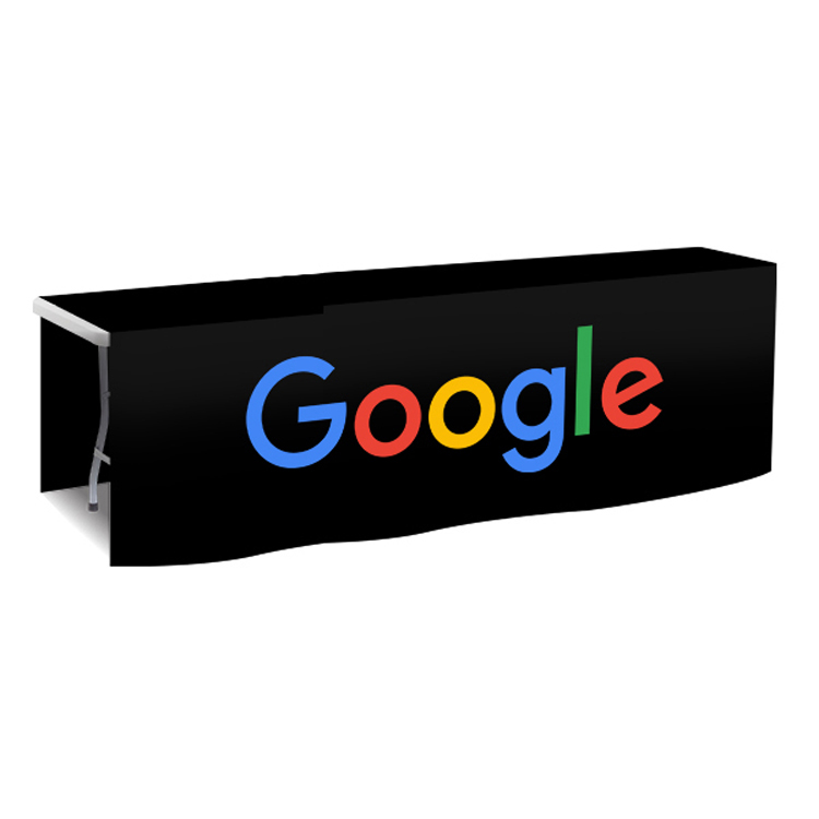 96 in. x 88 in. PolyKnit Table Drop (Full Color Logo) 54