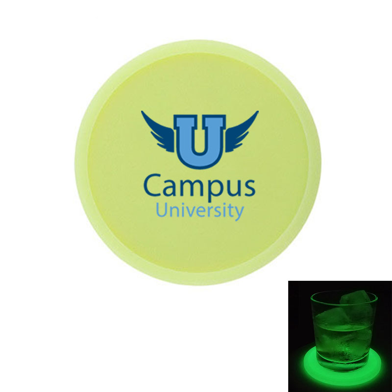 4 Inches Round Silicone Luminous Coasters 1