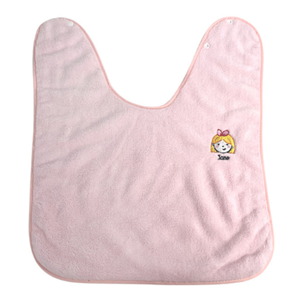 Coral Fleece Infant Drool Bib Baby Burp Cloth 6