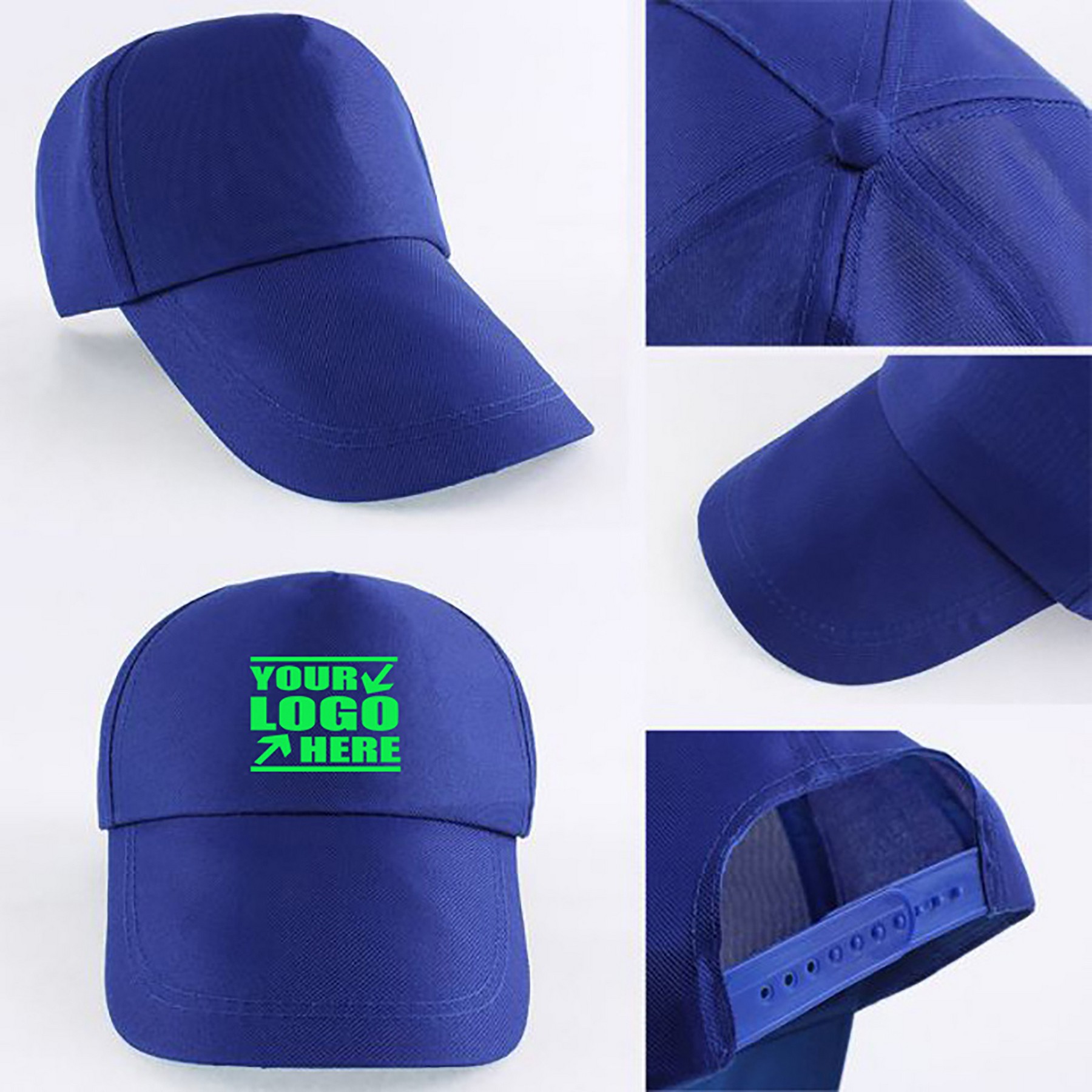 Original Poly/Cotton Snap Back Cap /Solid Baseball Cap 2