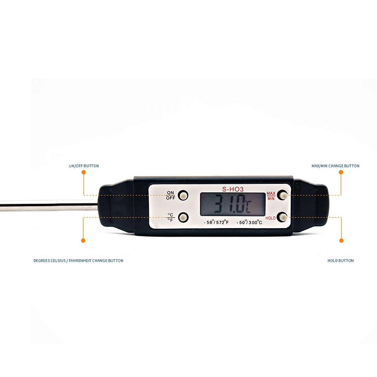 Probe Electronic Food Meat Pen Thermometer 2