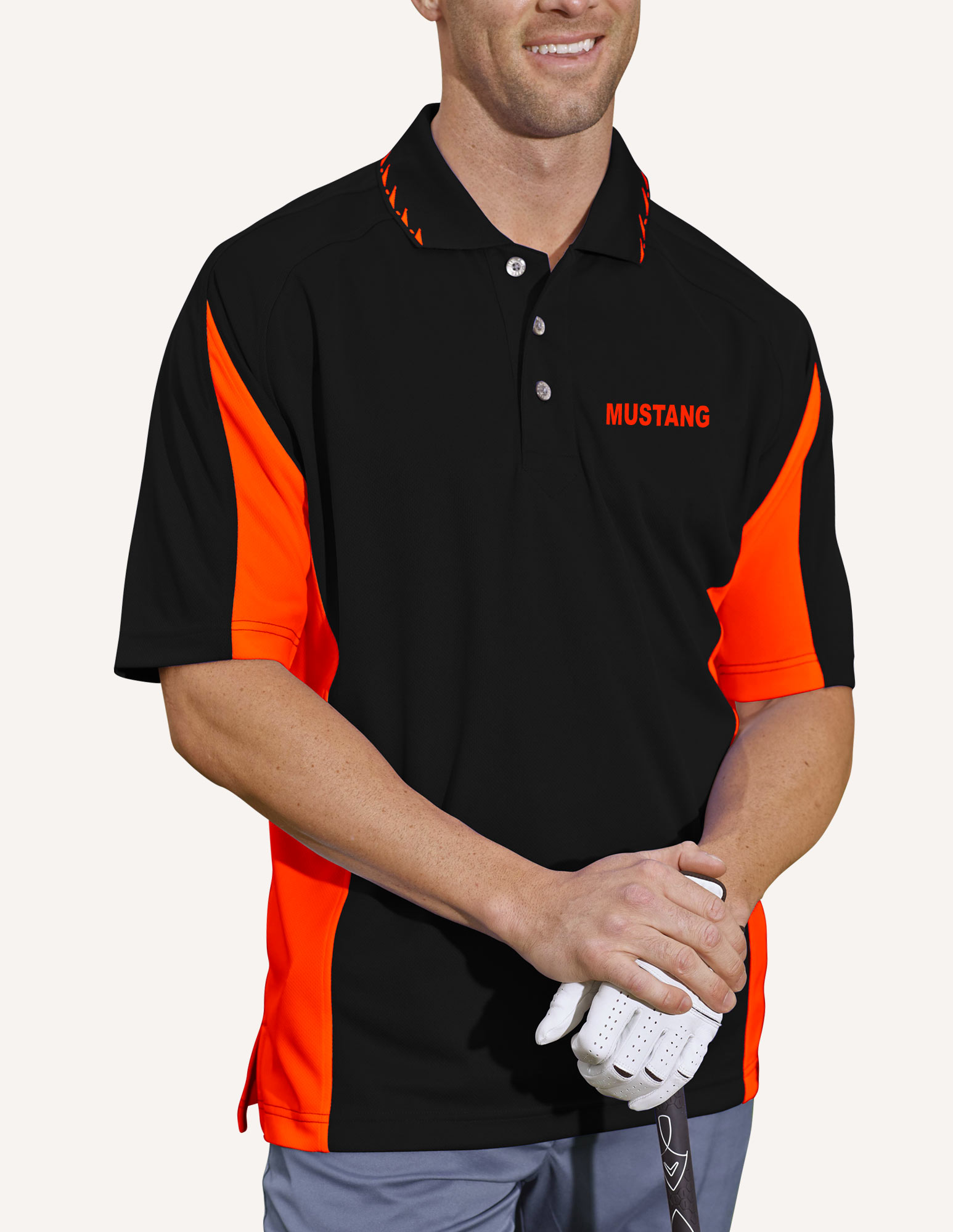 Men's Mustang Birds Eye Polo Shirt 2