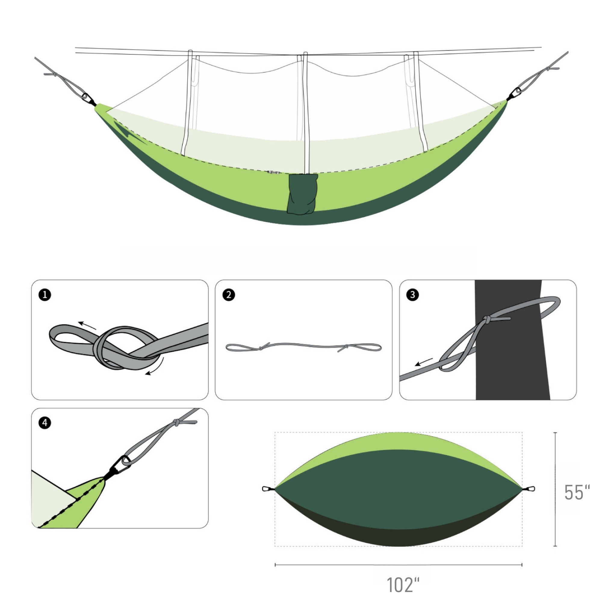Camping Hammock With Mosquito Net 2