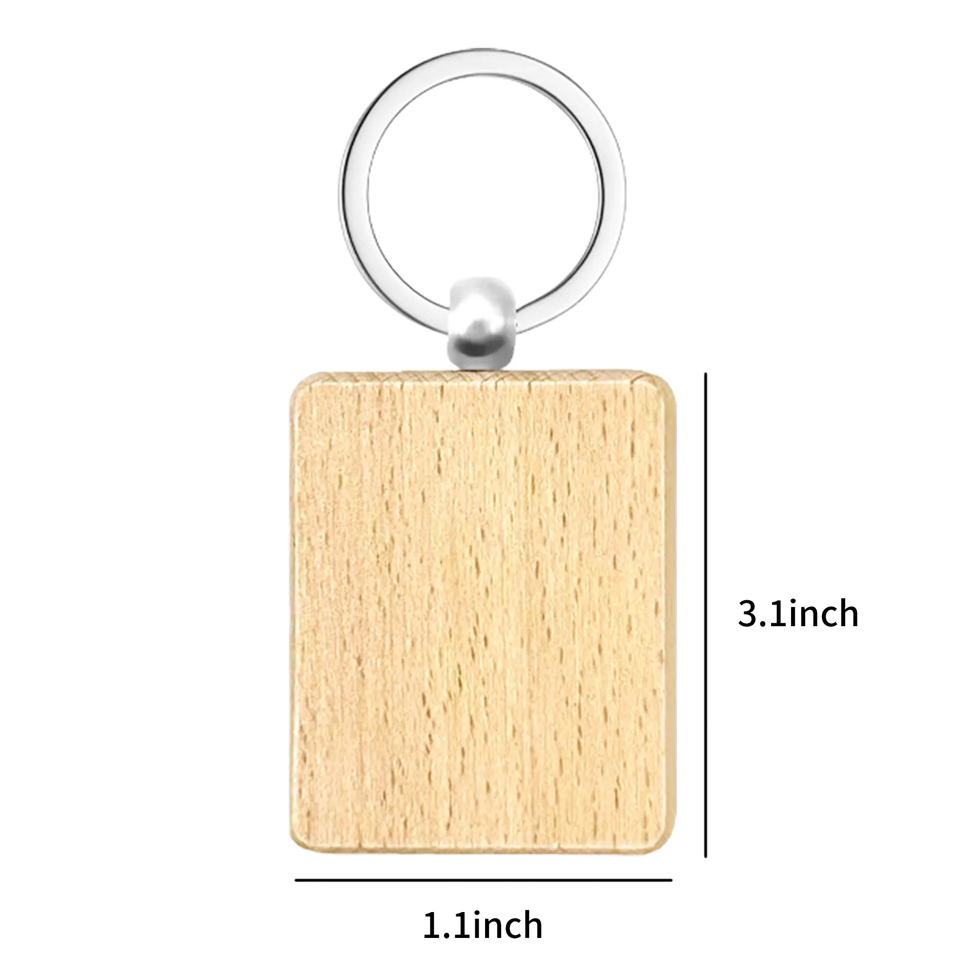 Durable Beech Wood Keychain for Everyday Use 5