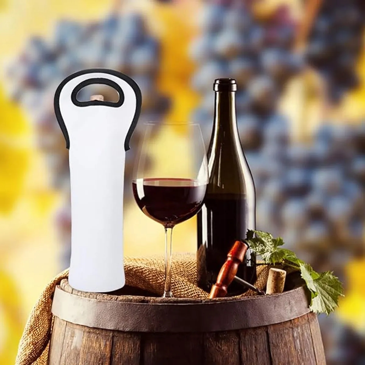 Neoprene Single Wine Bottle Holder Cooler Tote Bag 6