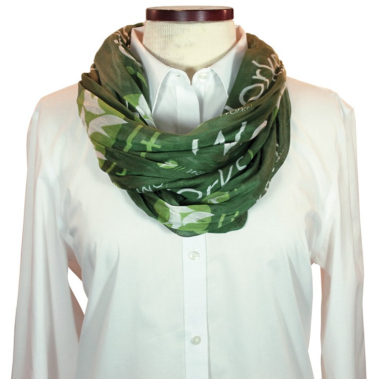 Custom Cotton Wet Dye Infinity Scarf 2