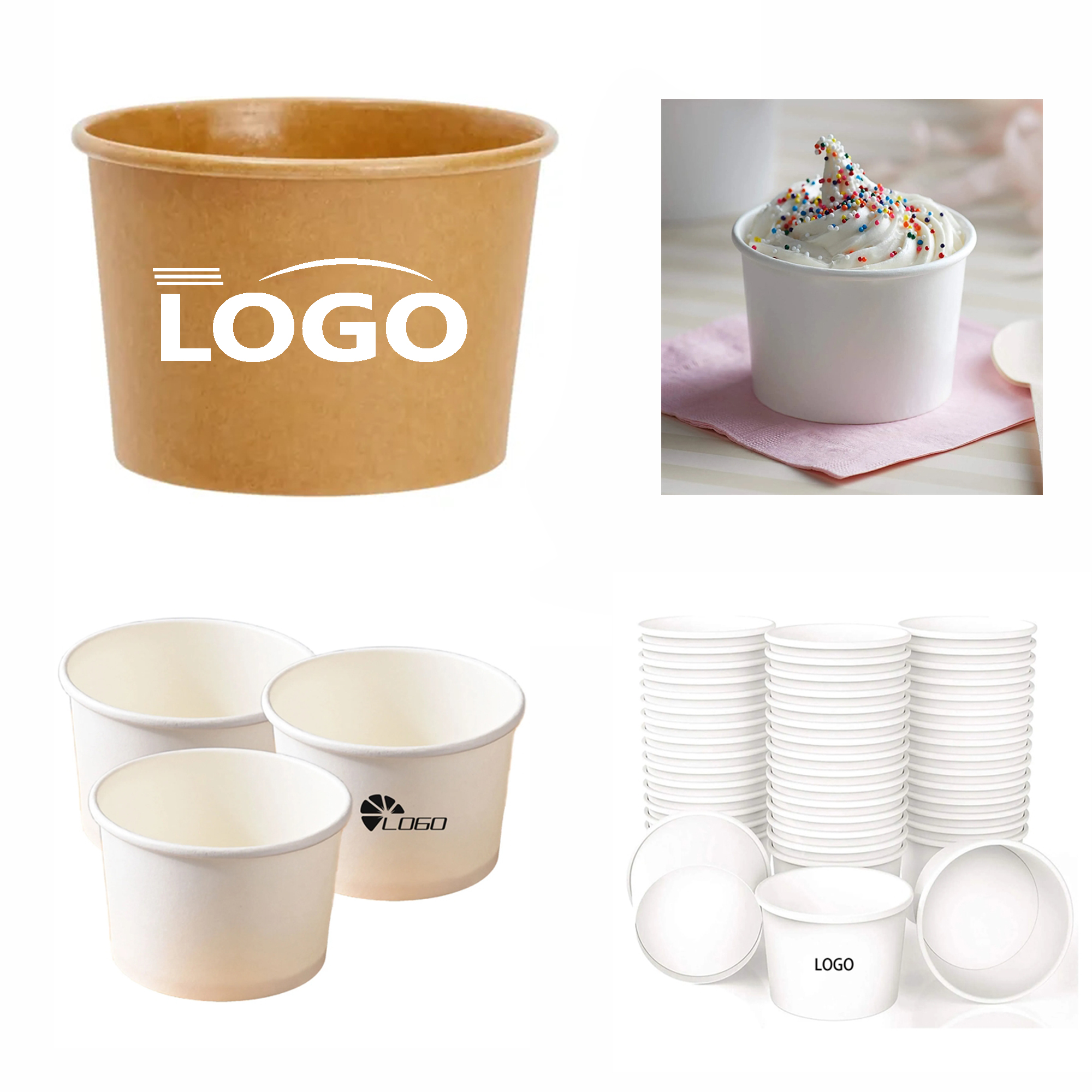 4oz Ice Cream Paper Cup MOQ 50pcs 2
