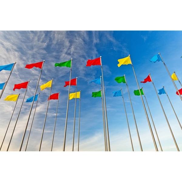 Stock Blank Attention Horizontal Flag - Rectangle 2