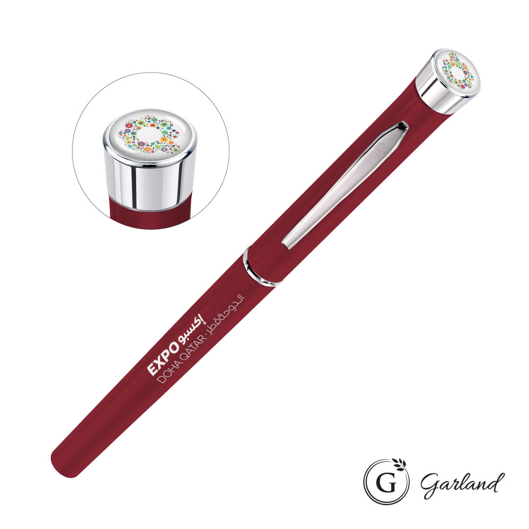 Garland® Color Matte Custom Rollerball Pen - Chrome 18