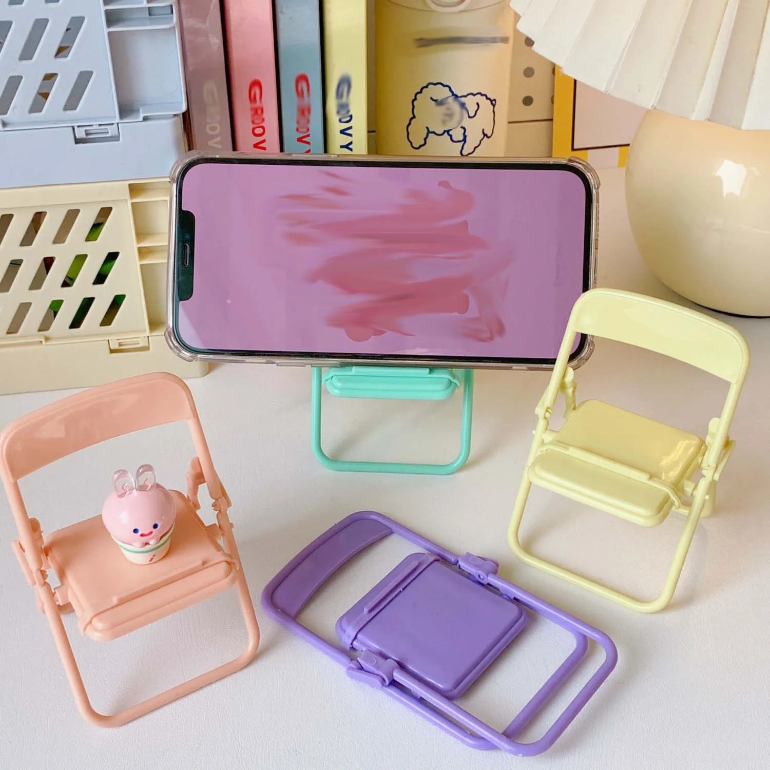 Mini Cute Chair phone holder foldable 5