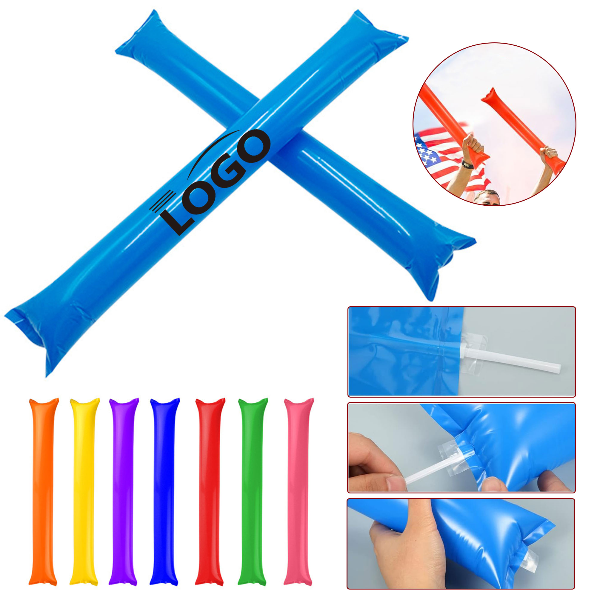 Thunder Sticks Inflatable Cheering Stick Clapper Noise Makers 2